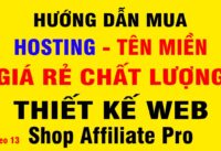 Hướng Dẫn Đăng Ký Hosting, Tên Miền Giá Rẻ Thiết Kế Web Shop Affiliate PRO